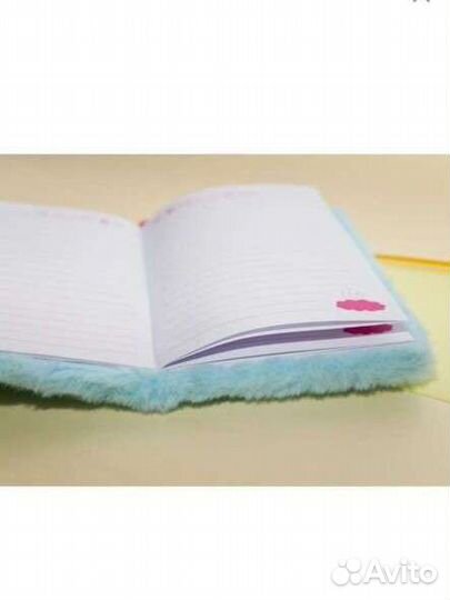 Блокнот пушистый меховой единорог фрукт кот лиса