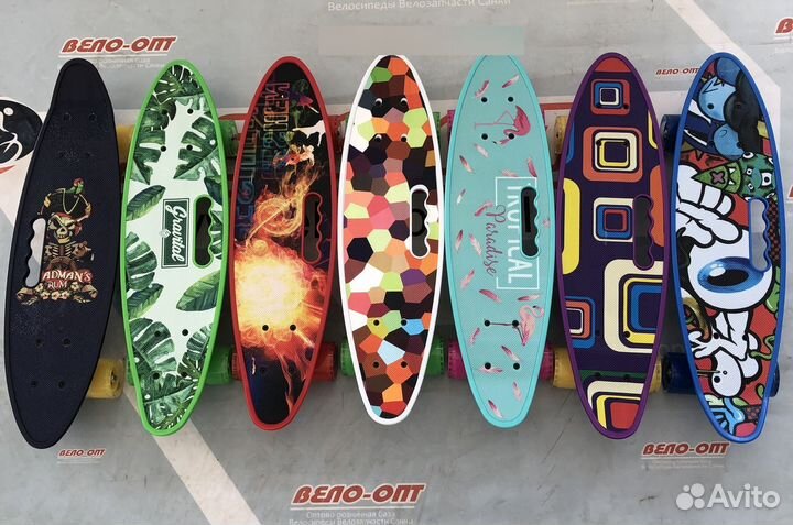 Пениборд со свет. колесами SB-156 с ручкой 24