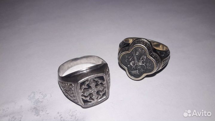 Кольца серебряные мужские