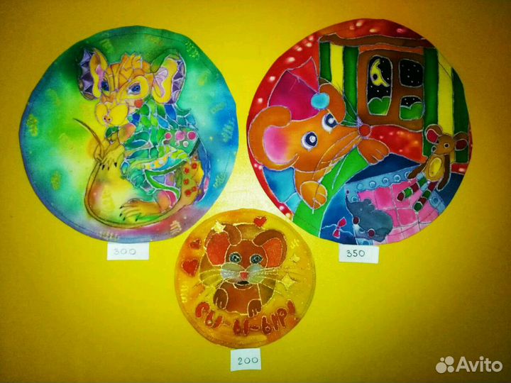 Картины батик мышки - символ года