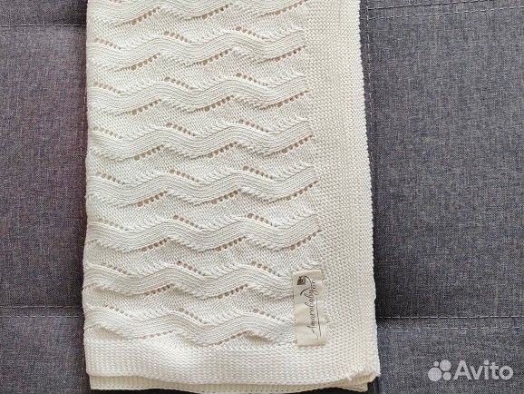 Плед вязаный (покрывало) для малыша Amarobaby