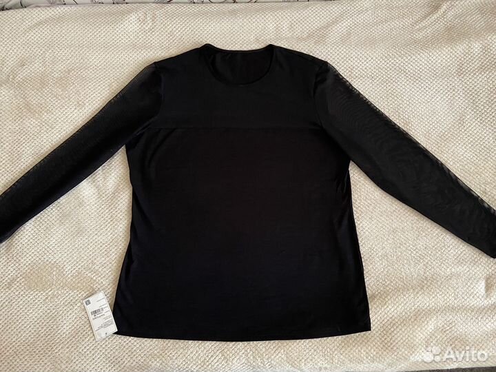 Новая женская блуза с сетчатыми рукавами 56 р-ра