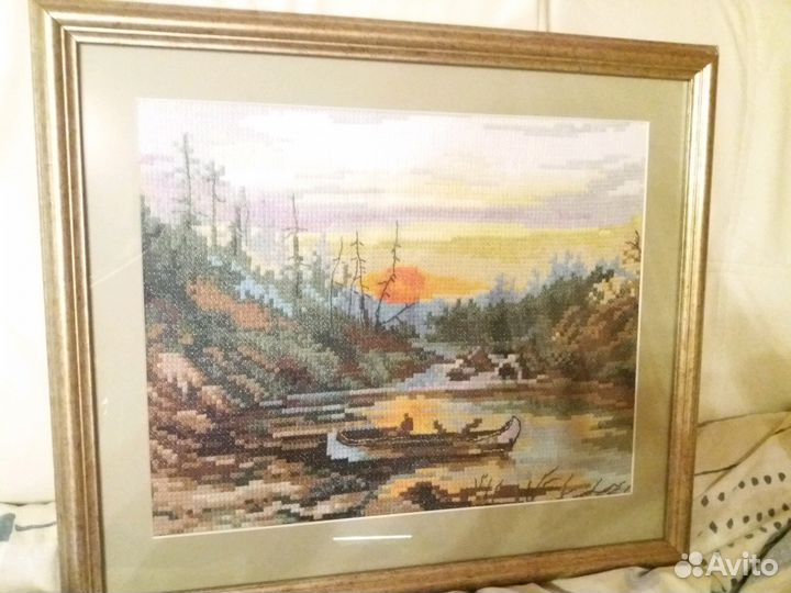 Картина вышита болгарским крестом 5346