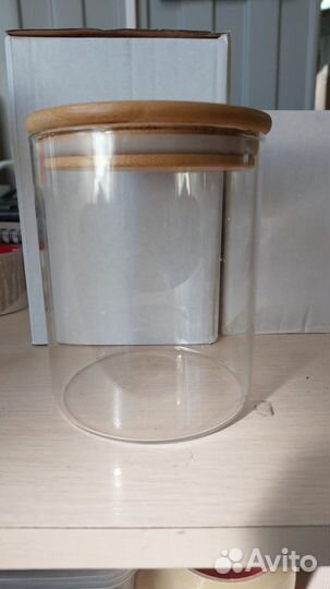 Банка для хранения стеклянная 10х12 см. Короб 30 ш