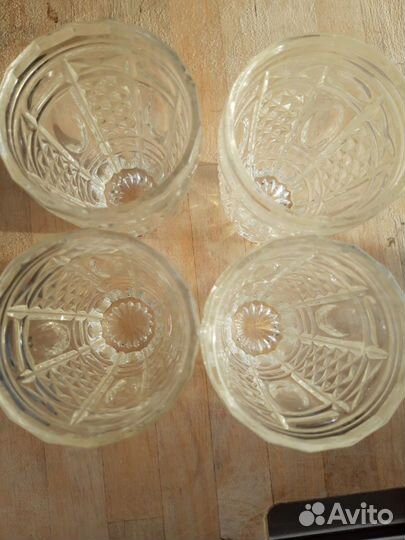 Хрустальные рюмки на ножке СССР, стаканы