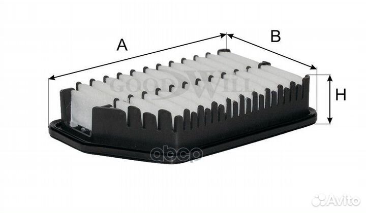 Фильтр воздушный hyundai elantra 11- AG 358 Goo