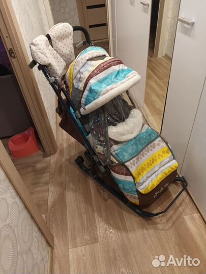 Детские санки коляска ника