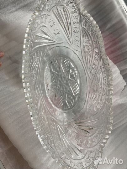 Хрустальная ваза салатник фруктовница