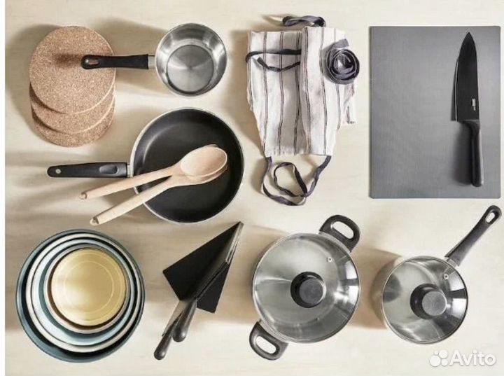 Новый набор икеа: ковши 0,9л и 1,7л и катрюля 2,8л