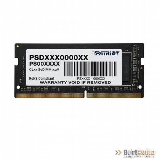 Оперативная память DDR4 sodimm 8Gb 2400MHz Patriot