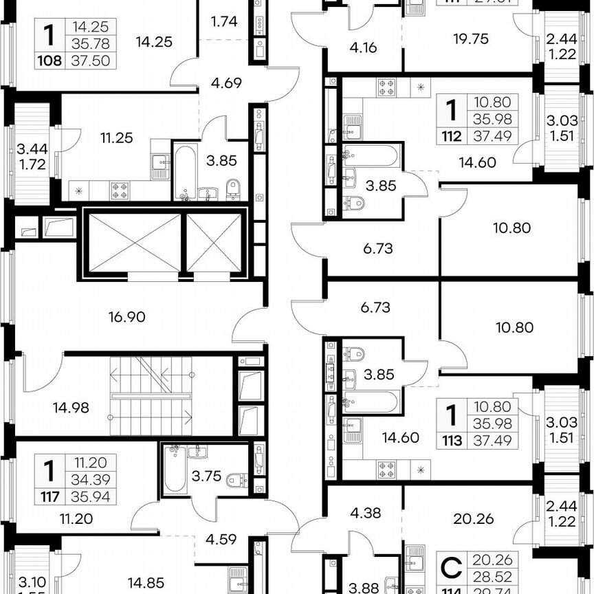 Квартира-студия, 29 м², 12/15 эт.