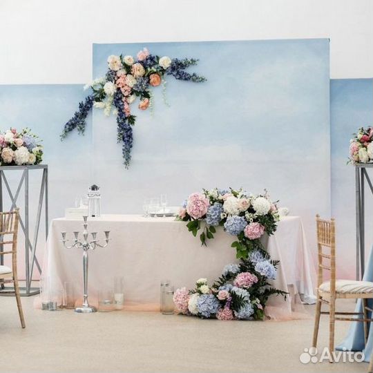 Оформление свадьбы, декор, фотозона, букет невесты