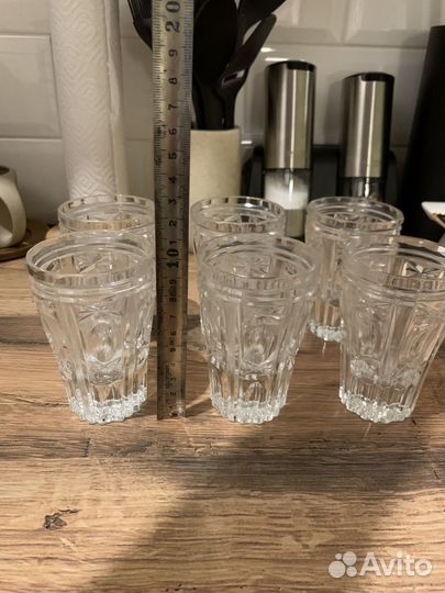 Хрустальные стаканы тяжелые стильные
