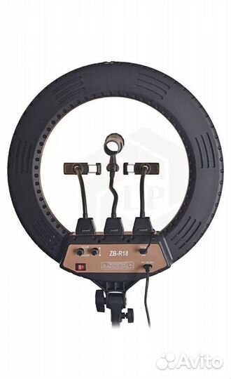 Кольцевая лампа ZB-R18 на усиленном штативе 45 см