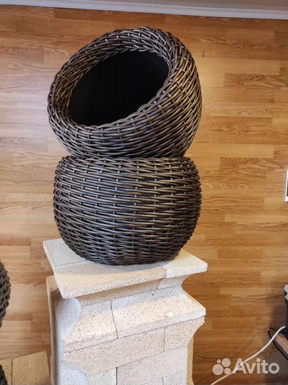 Кашпо для цветов из ротанга, 12 л