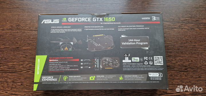 Видеокарта asus GeForce GTX 1650 4 гб TUF Gaming