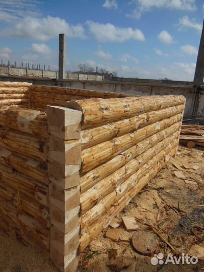 Сруб для бани 3м на 5м, хранение на площадке