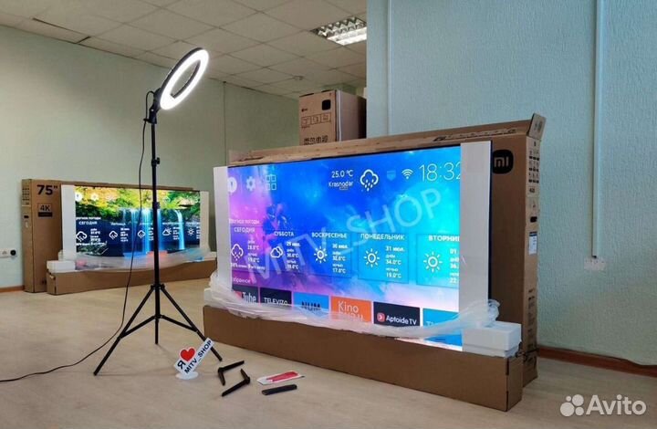 Телевизор xiaomi 75 120HZ в упаковке