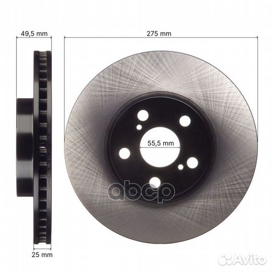 Диск тормозной BR0166S avantech