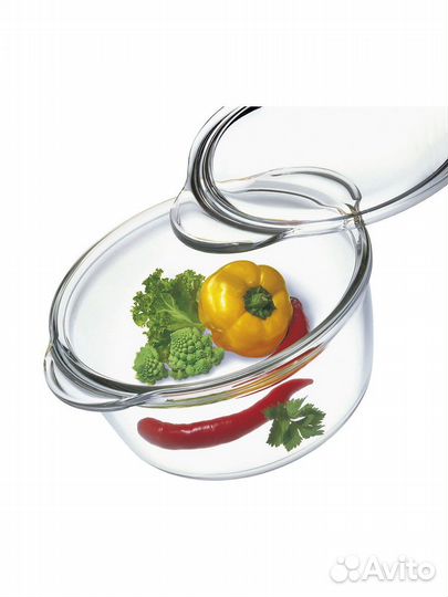 Кастрюля стеклянная 1,5 литра с крышкой, Simax