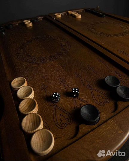 Нарды резные «Дракон» Массив дерева Бук