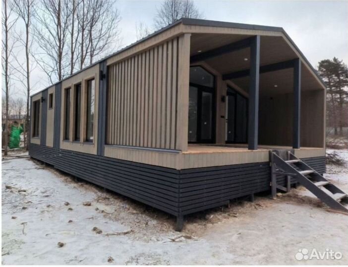 Деревянный дачный дом, зимний 110 м кв Артикул ан-1357