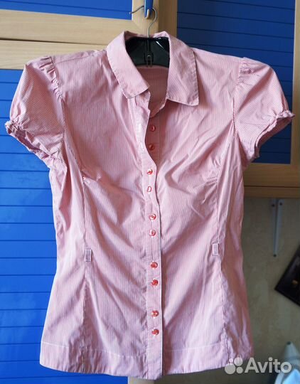 Блузка Orsay хлопок M 46 р.крас.-бел.полоска