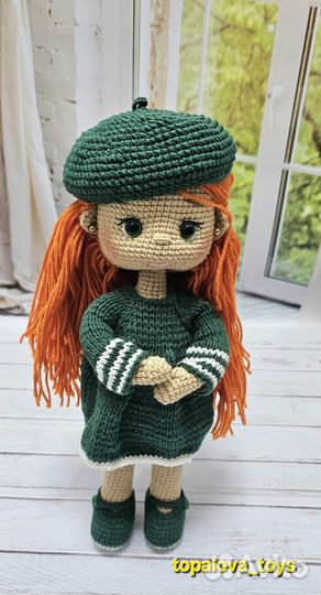 Вязаная кукла крючком. Ручная работа. Амигуруми