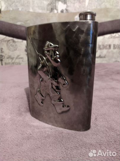 Латунная винтажная фляга (легкая, прочная)
