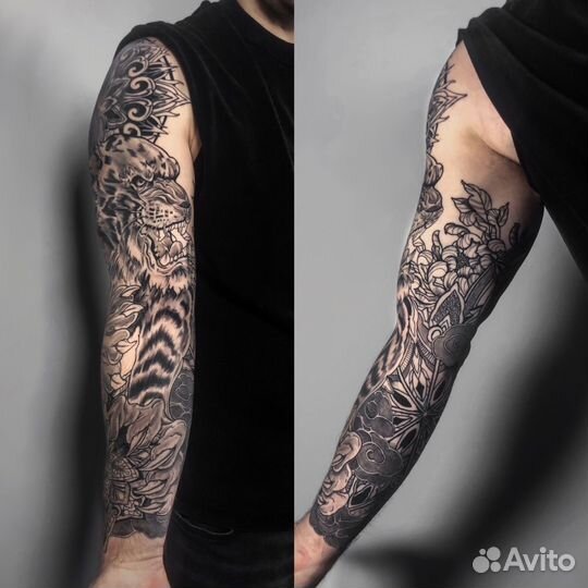 Большие татуировки, тату мастер