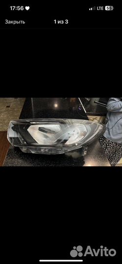 Фара передняя левая граната