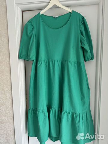Платье зеленое летнее размер 58
