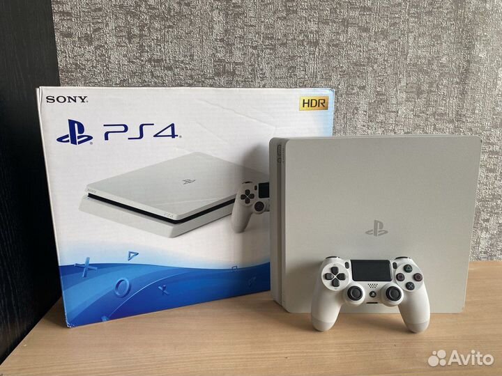 PS4 slim 1tb white + 400 игр