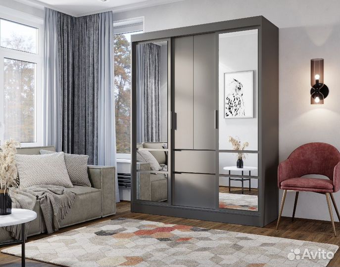 Шкаф-купе Графит