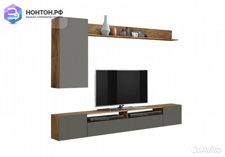 Стенка Прага-2 таксония / диамант серый