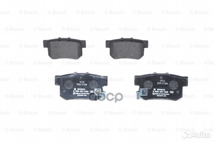 Колодки тормозные дисковые зад 0986461006 Bosch
