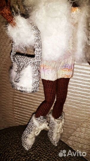 Кукла вязаная,каркасная,хороший подарок