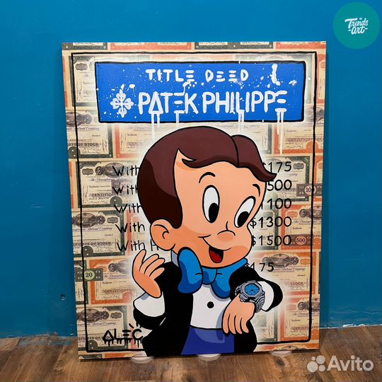 Поп арт картина на медном холсте маслом купить