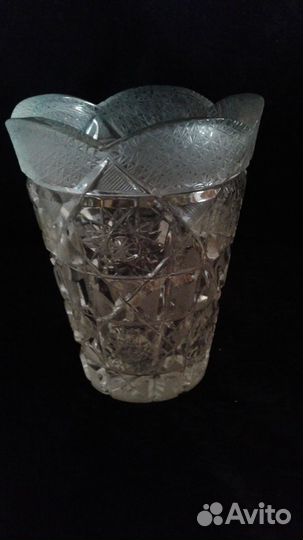 Хрустальная цветочная ваза СССР
