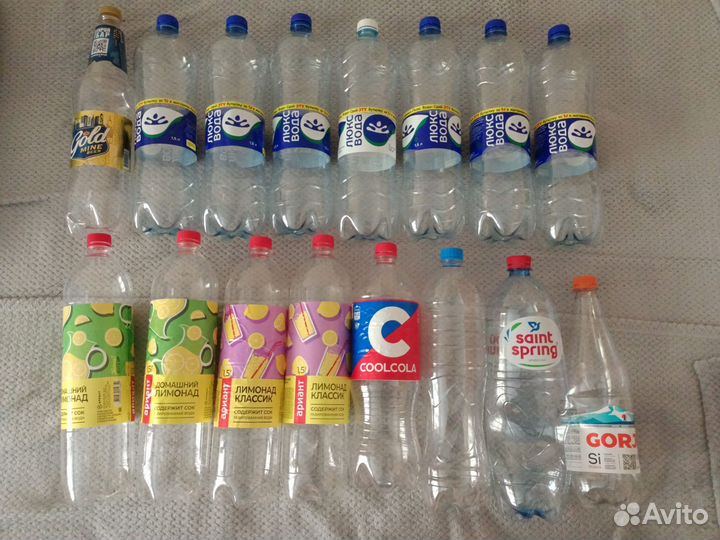 Пластиковые бутылки 1.5 л, 1 л