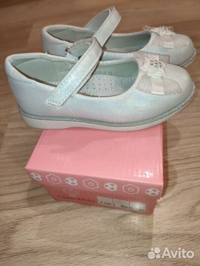 Туфли для девочки 25 размер блестящие