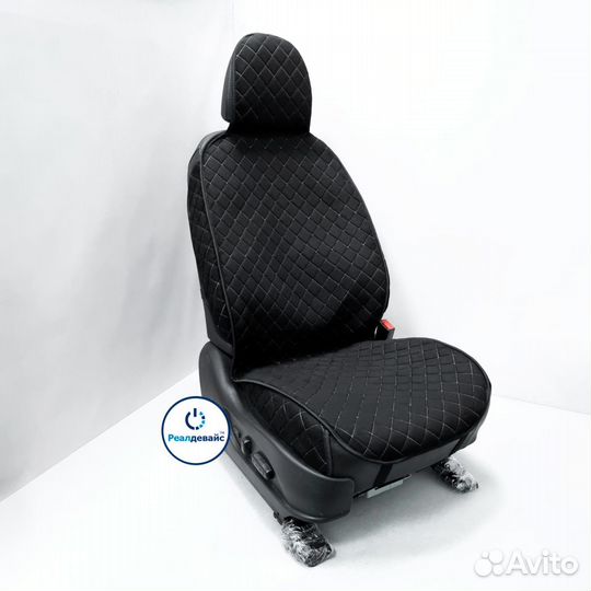 Накидки в автомобиль из Алькантары черн-бел