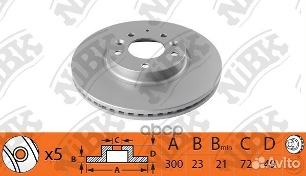 Диск тормозной RN1515 NiBK