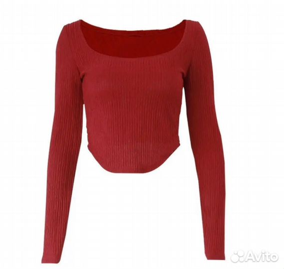 Кроп топ с длинным рукавом