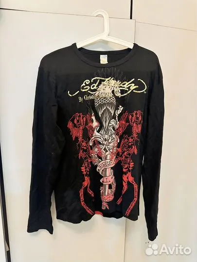 Винтажный лонгслив Ed Hardy