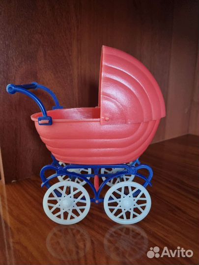 Коляска с пупсиком СССР, коляска для кукол пупсика