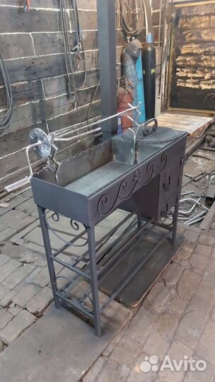 Мангал с печкой под казан