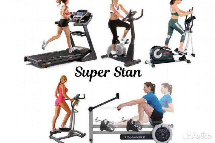 Беговая дорожка, эллиптический тренажер, велотрена
