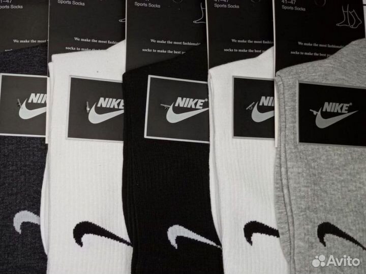 Носки Nike высокие белые