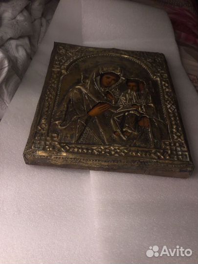 Старинная икона Богородица письмо